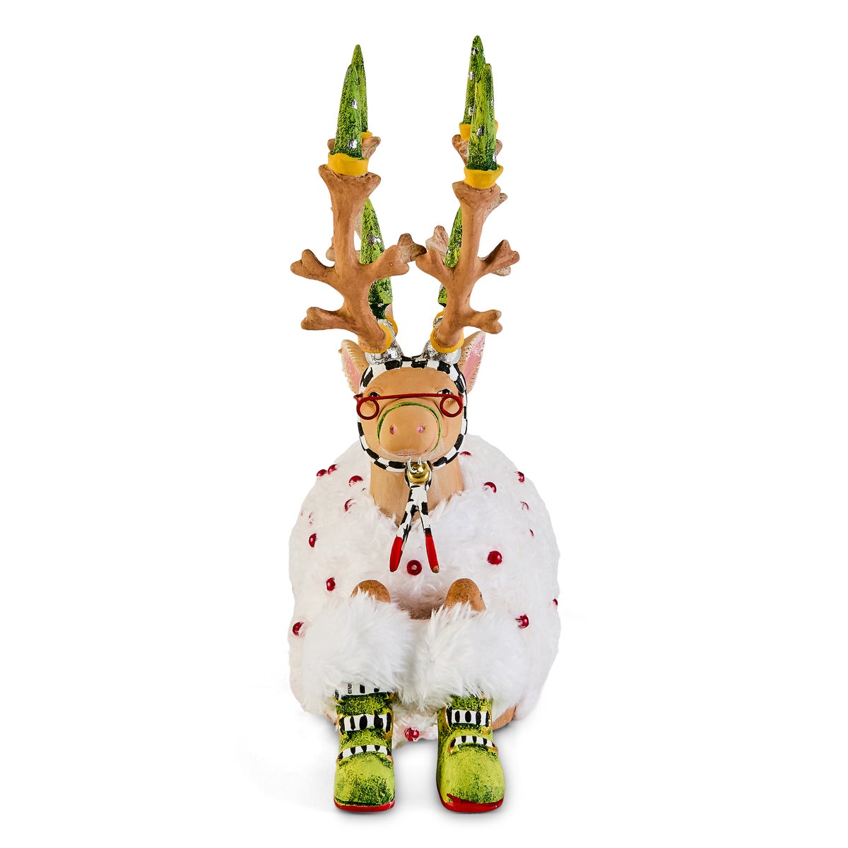 Patience Brewster Dash Away Sitting Blitzen Reindeer Figure - Image 7