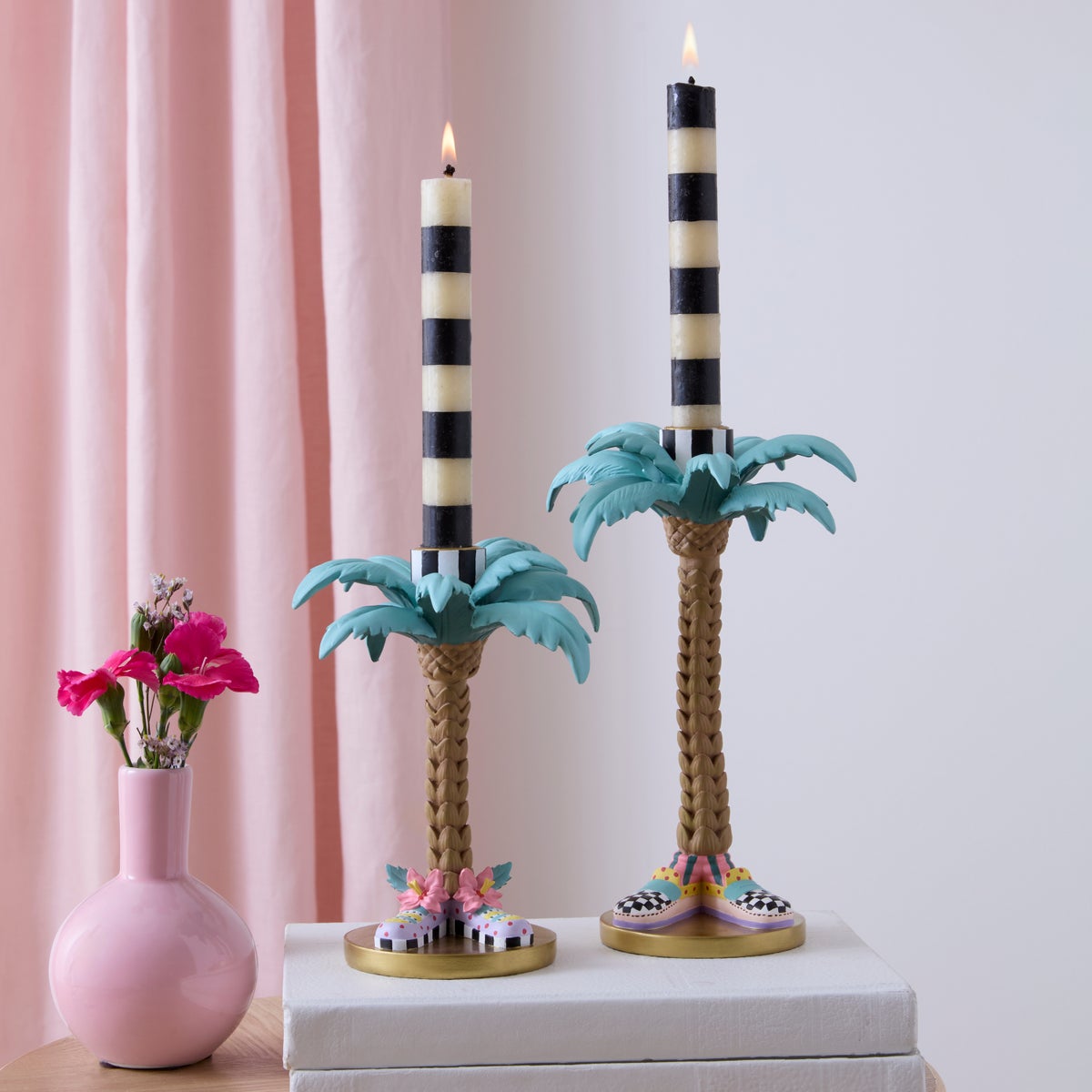 Patience Brewster Palm Tree Candle Holders, Set of 2 - Image 2