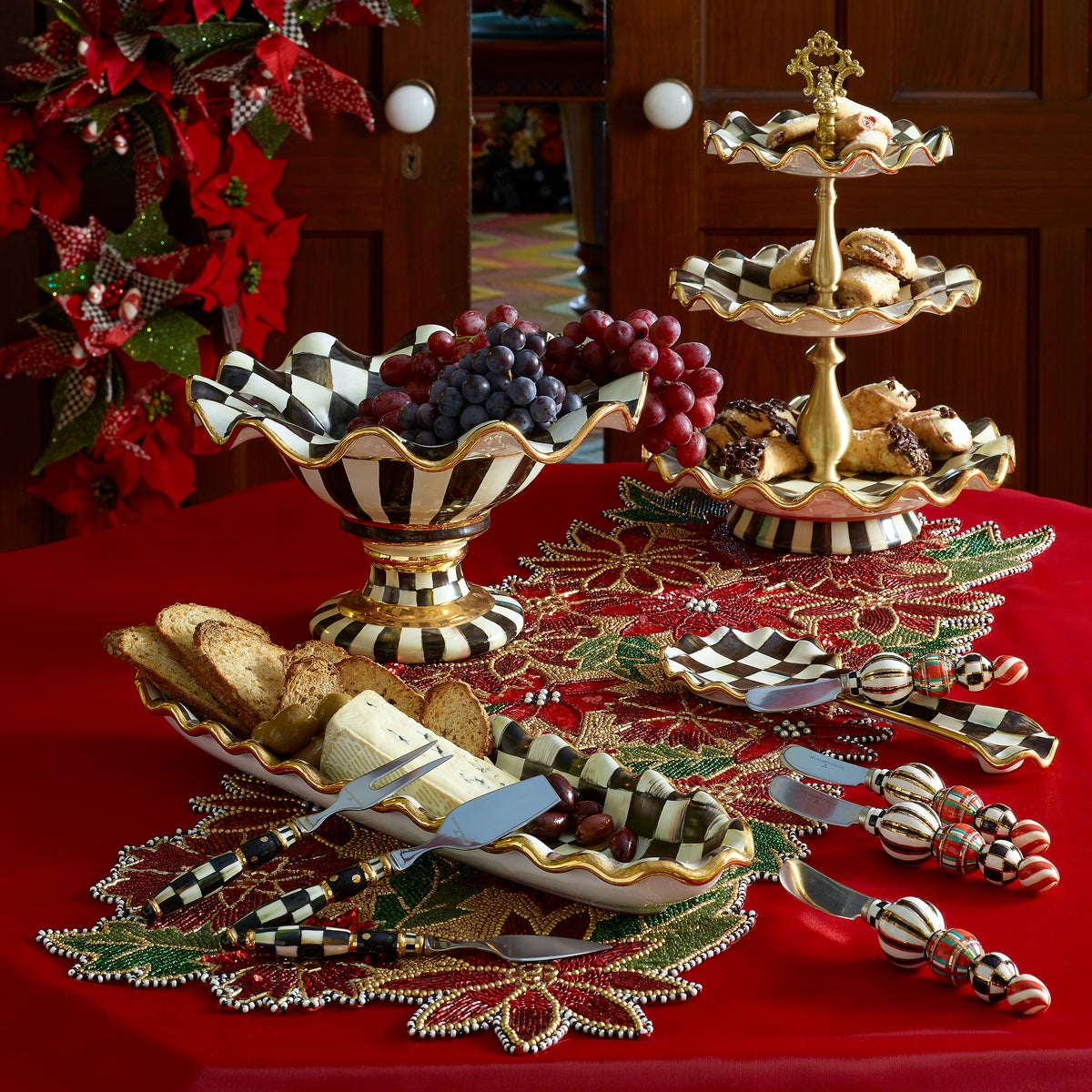 Courtly Check Ceramic Compote - Image 6