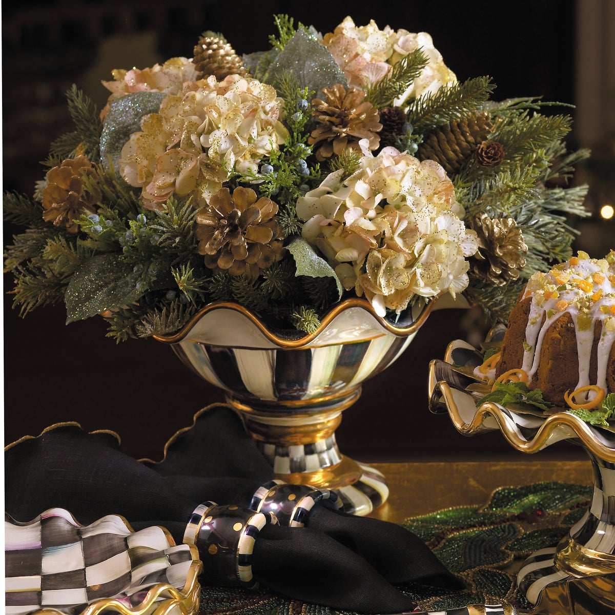 Courtly Check Ceramic Compote - Image 7