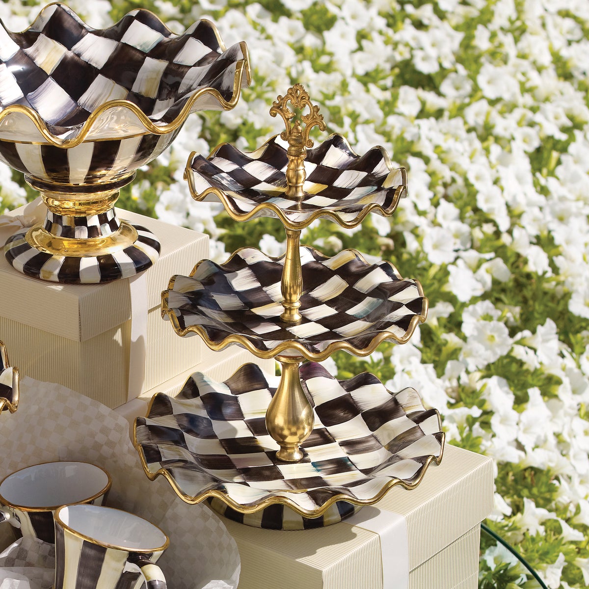 Courtly Check Ceramic Three Tier Sweet Stand - Image 8