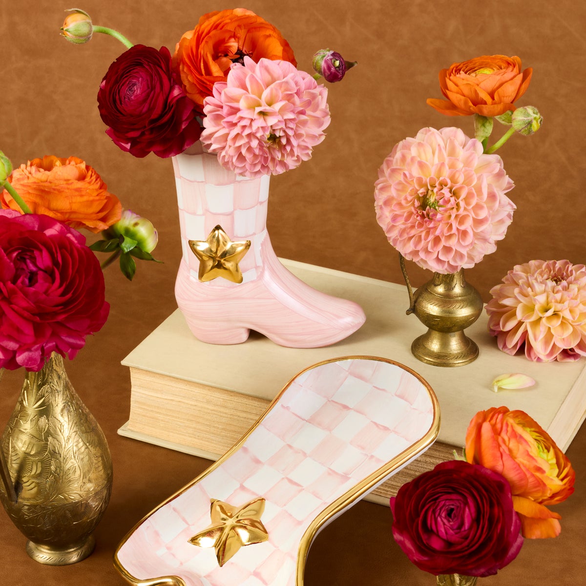 Lainey Wilson Rosy Check Cowgirl Boot Bud Vase - Image 5
