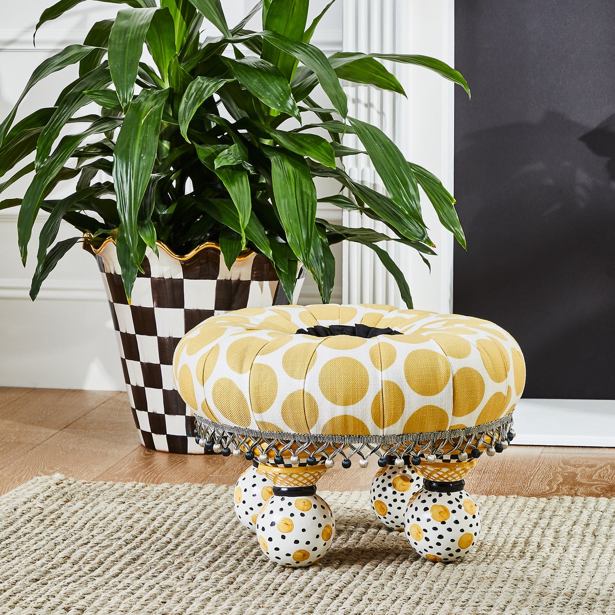 Courtly Check Ceramic Jumbo Garden Pot - Image 3