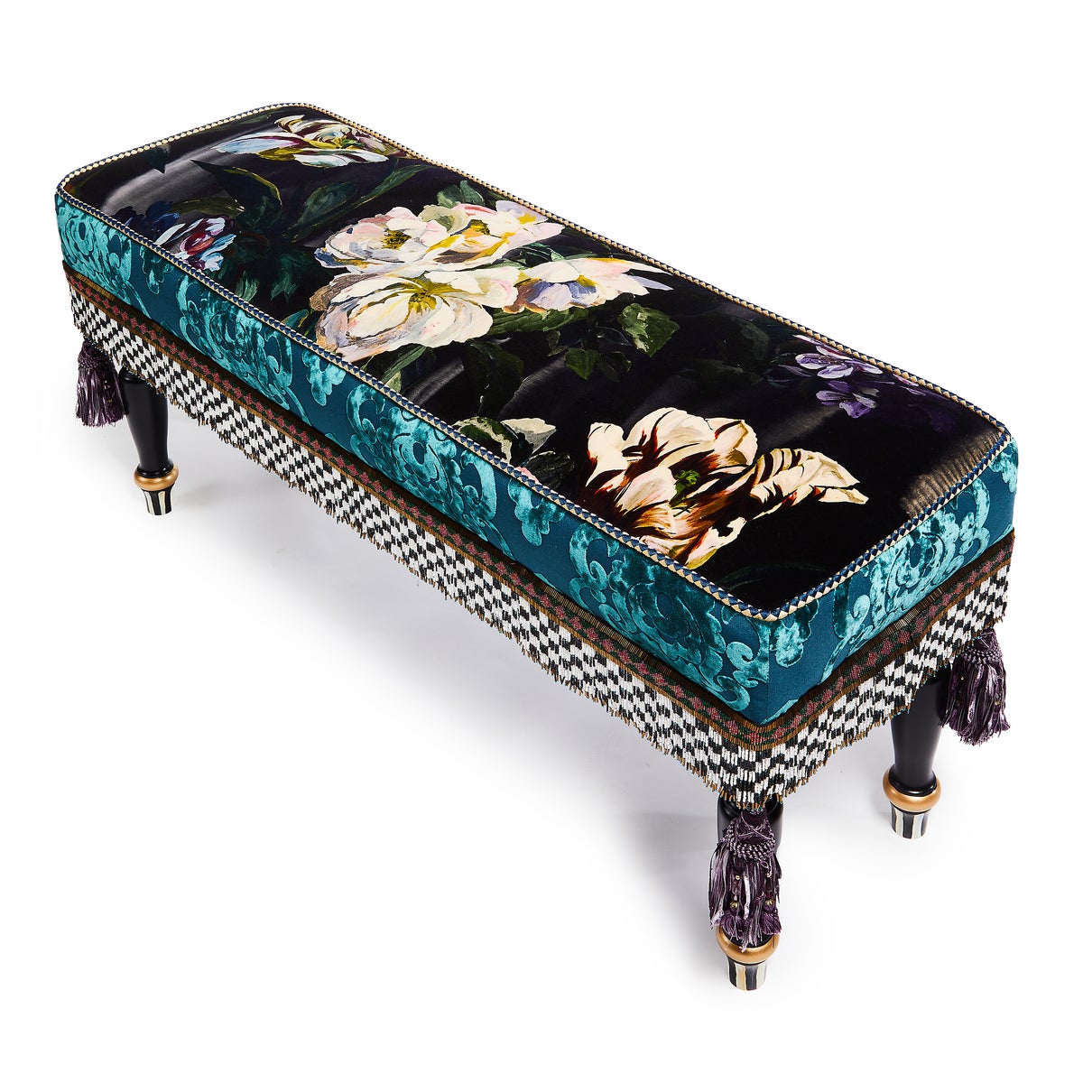 Moonlight Garden Floral Scuttlebutt Bench - Image 2