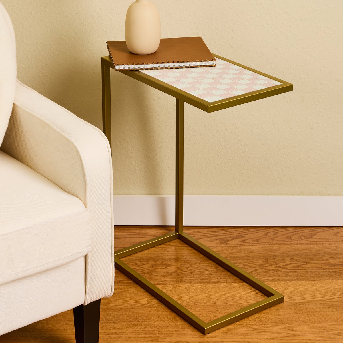 Rosy Check Enamel C-Table - Image 2