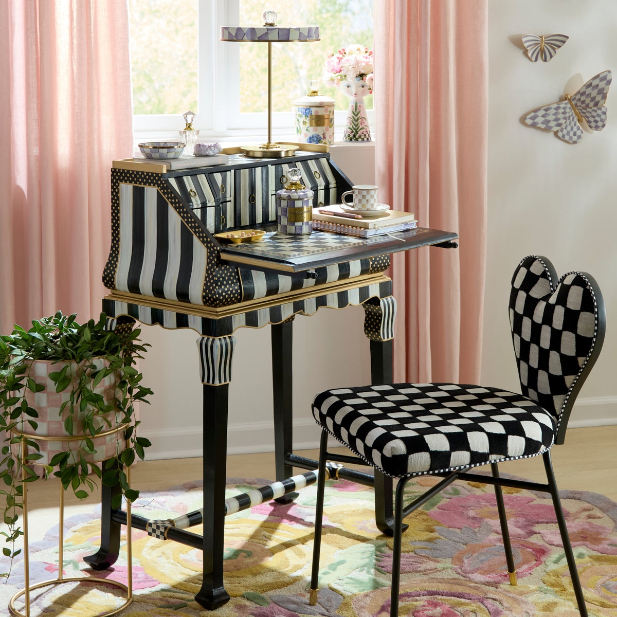 Courtly Check & Stripe Writing Desk - Image 2