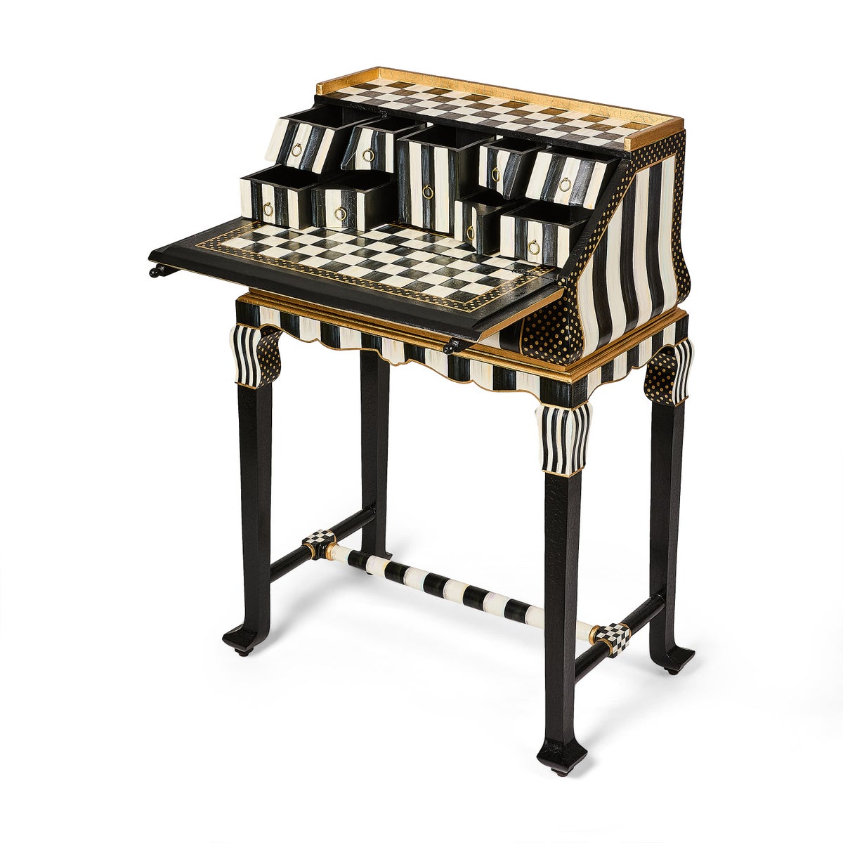 Courtly Check & Stripe Writing Desk - Image 4