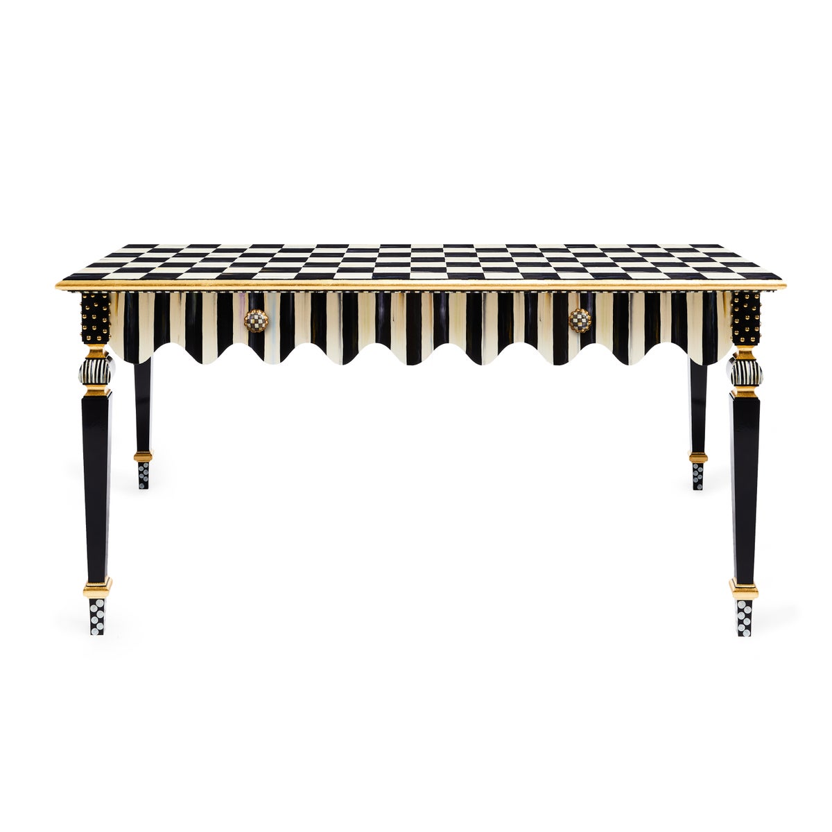 Courtly Stripe Console Table