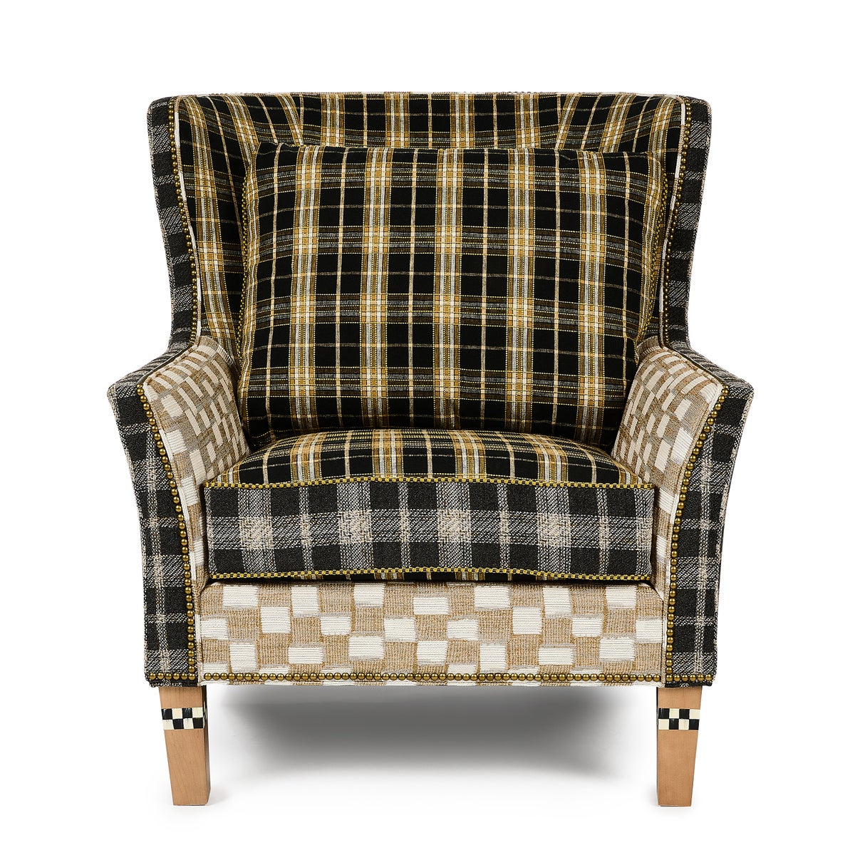 Mad for Plaid Wing Chair - Image 4