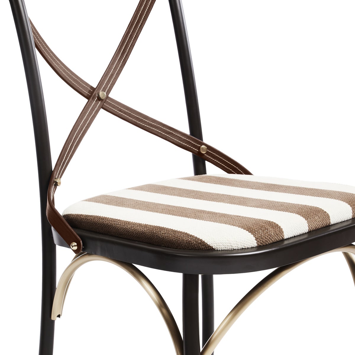Flatiron Brown Stripe Dining Chair - Image 4