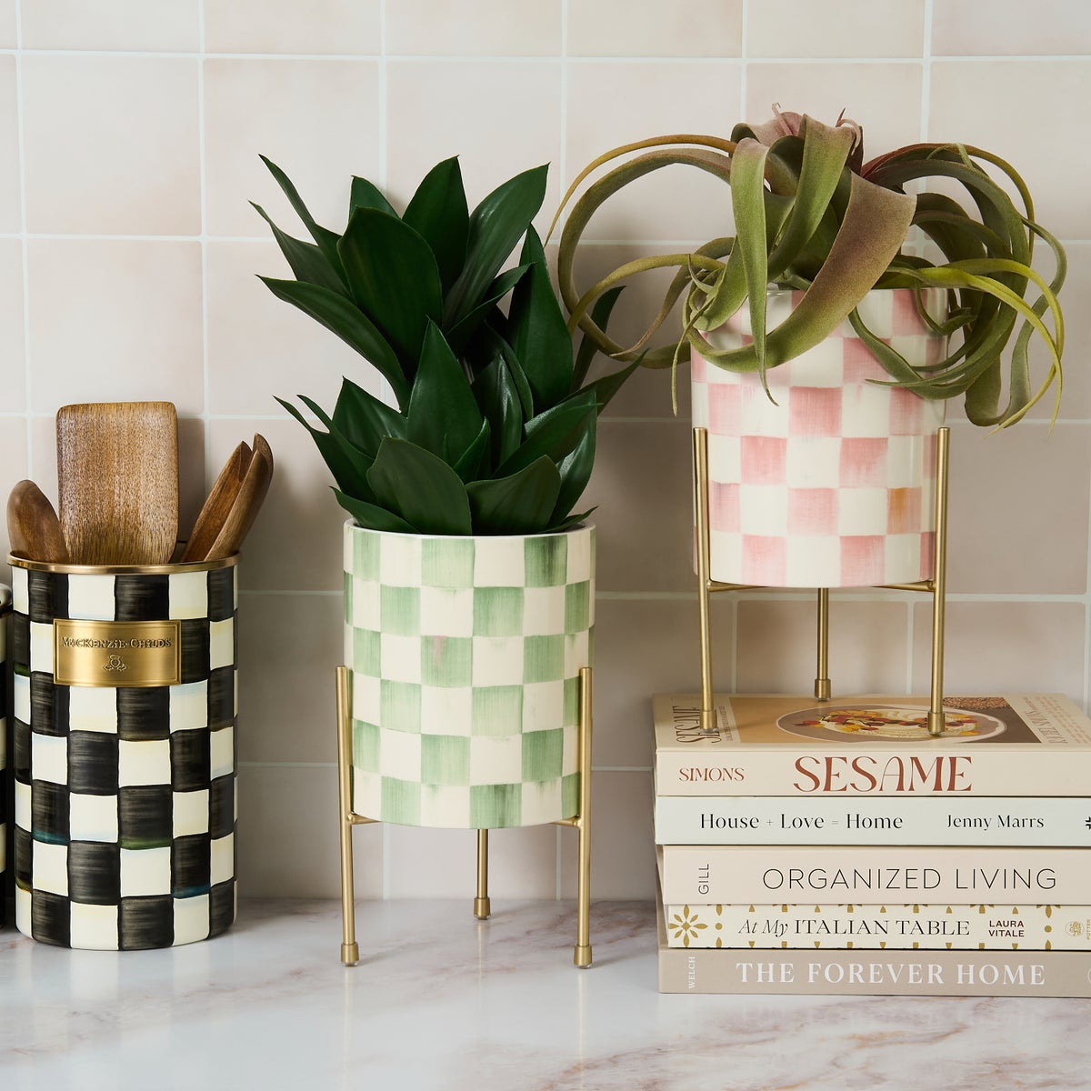 Rosy Check Tabletop Planter - Image 2