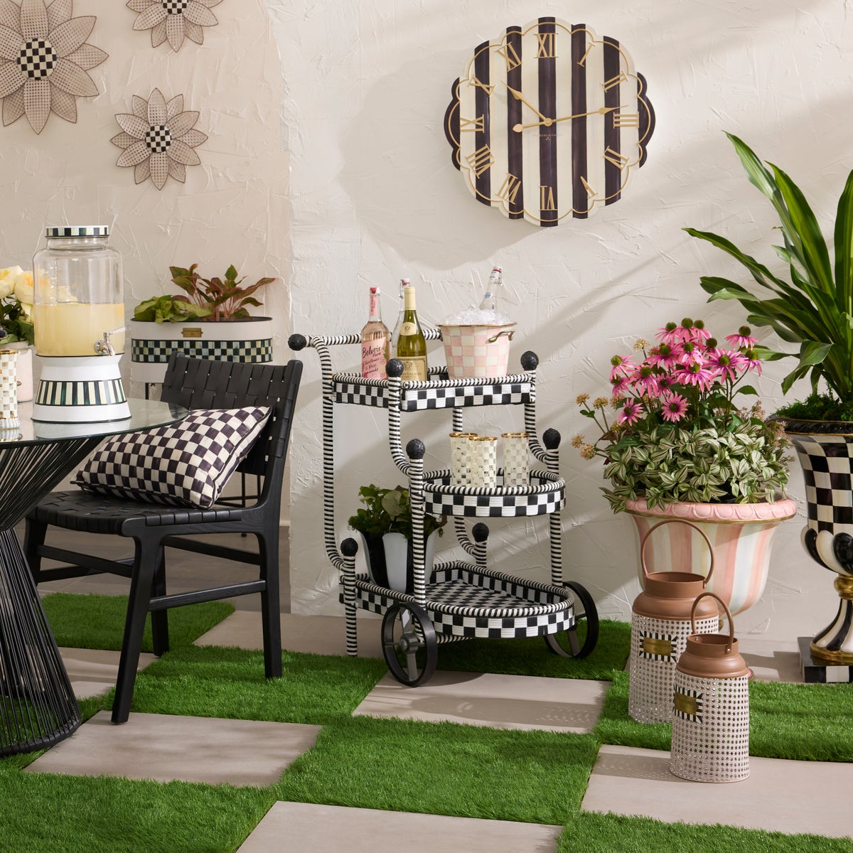 Gambit Check Outdoor Bar Cart - Image 3