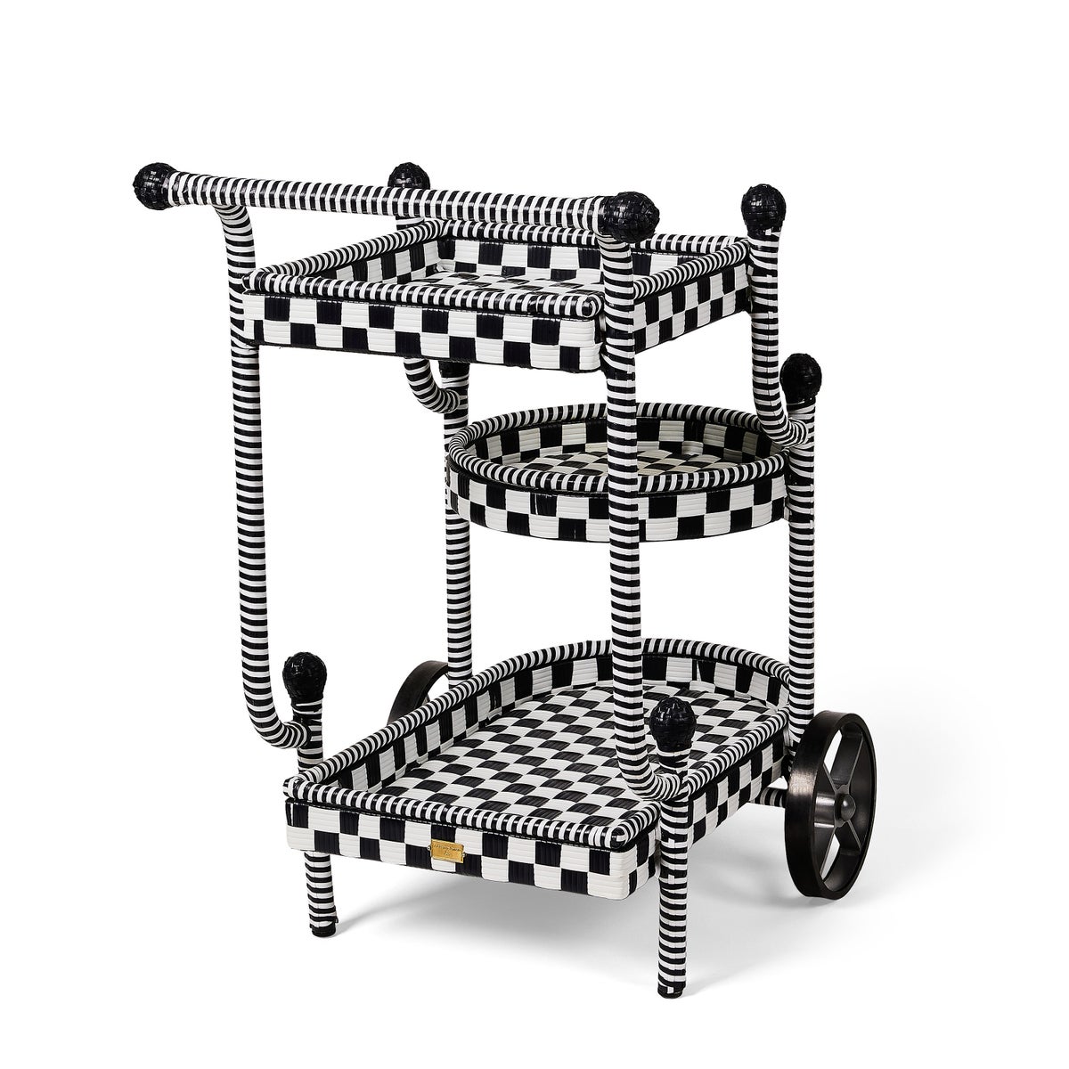 Gambit Check Outdoor Bar Cart - Image 7