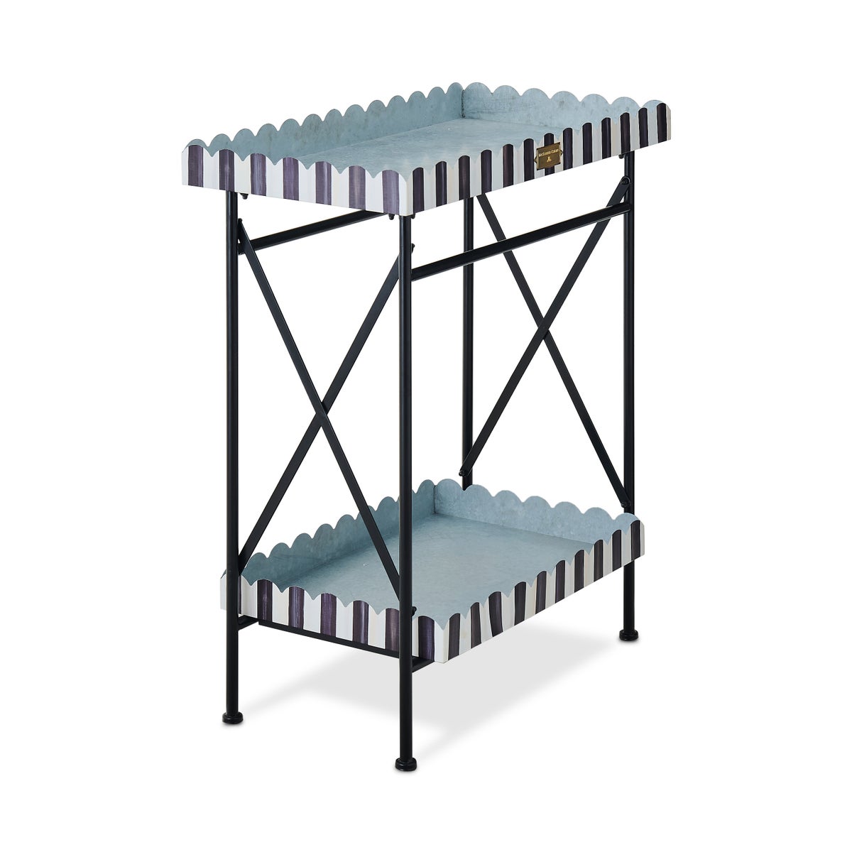 Courtly Stripe Galvanized Indoor/Outdoor Butler - Image 4