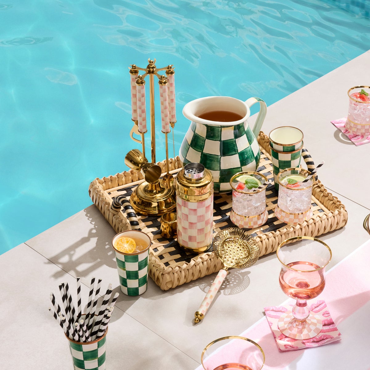 Rosy Check 3260 Gold Cocktail Set - Image 5