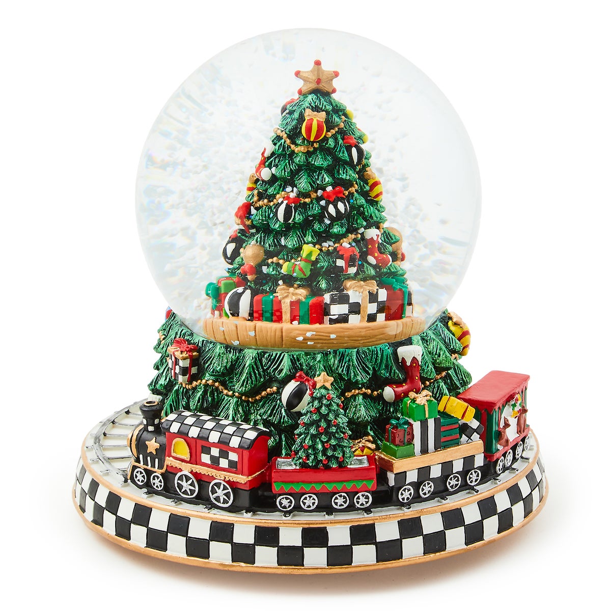 Cozy Christmas Tree & Train Snow Globe - Image 3
