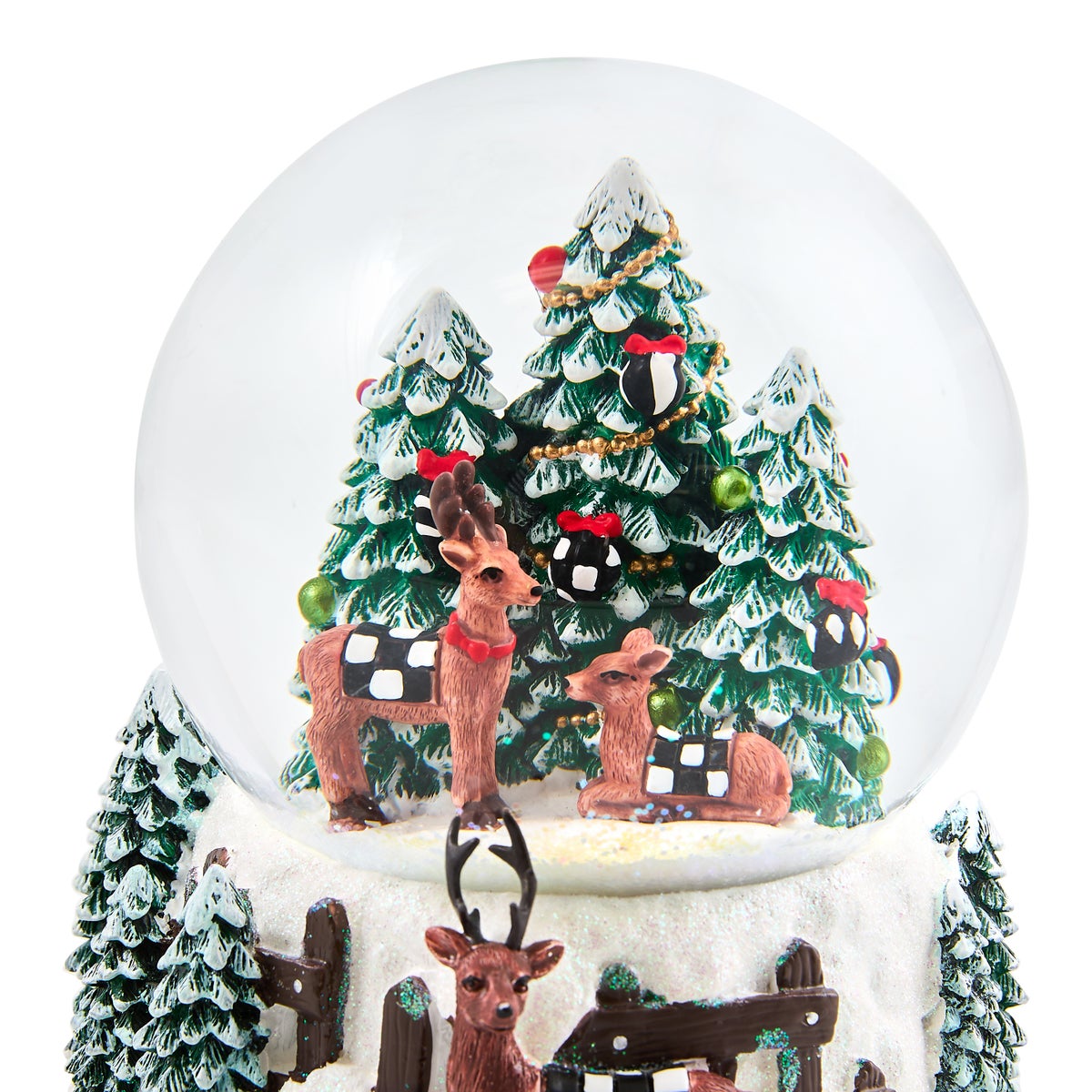 Holiday Forest Deer Snow Globe - Image 5