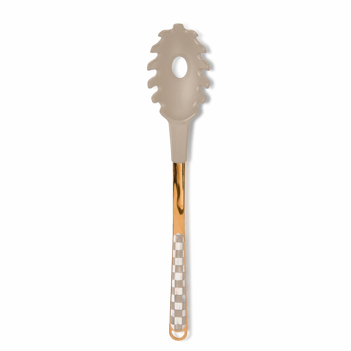 Mocha Check Pasta Spoon