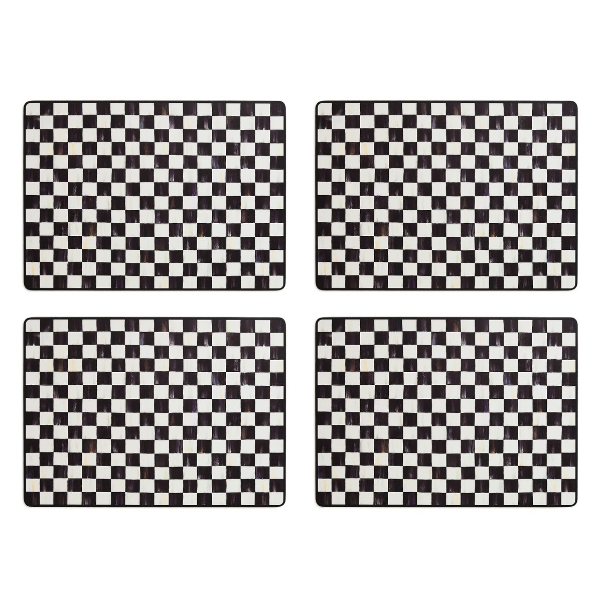 Courtly Checked Cork Back Placemats, Set of 4 - Image 3