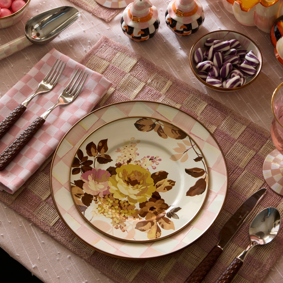 Pink Sinamay Placemats, Set of 4 - Image 7