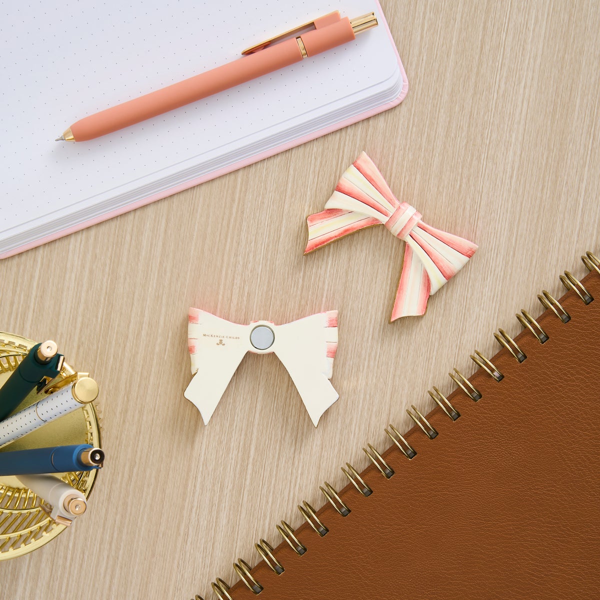 Rosy Bow Magnets, Set of 2 - Image 2