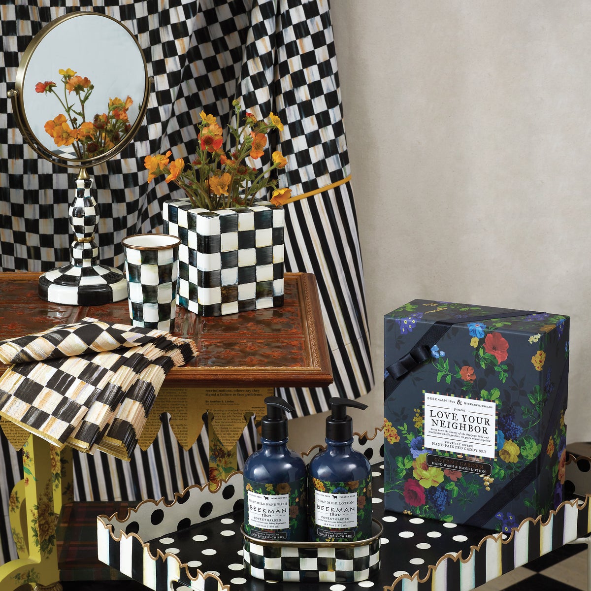 Courtly Check Guest Paper Napkins - Image 3
