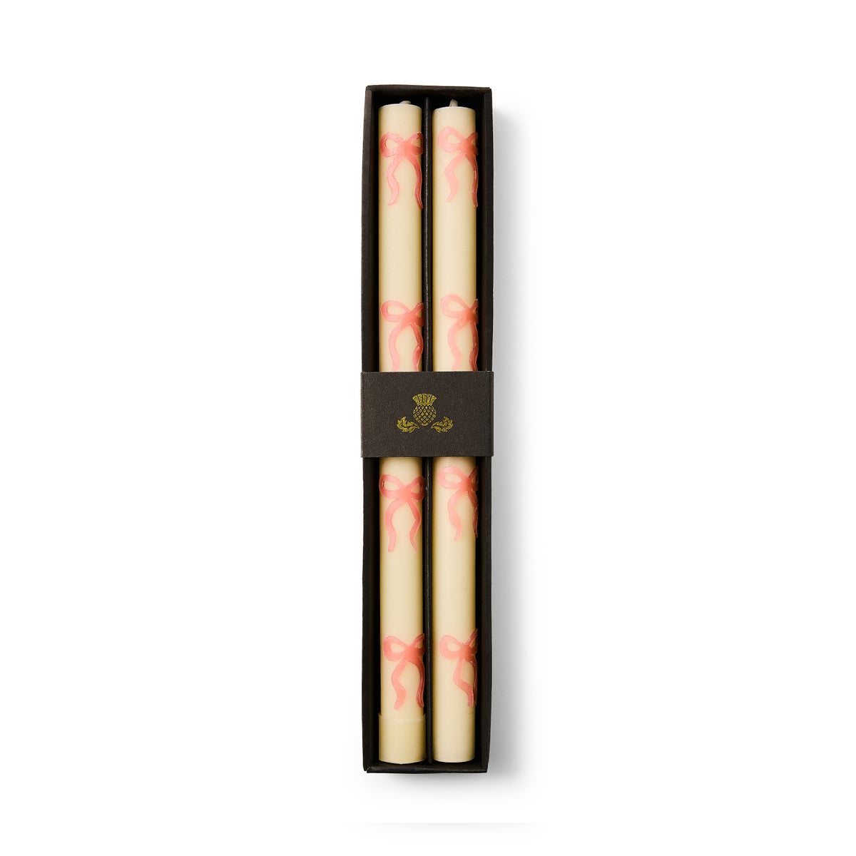 Pink Bow Dinner Candles, Set of 2 - Image 3