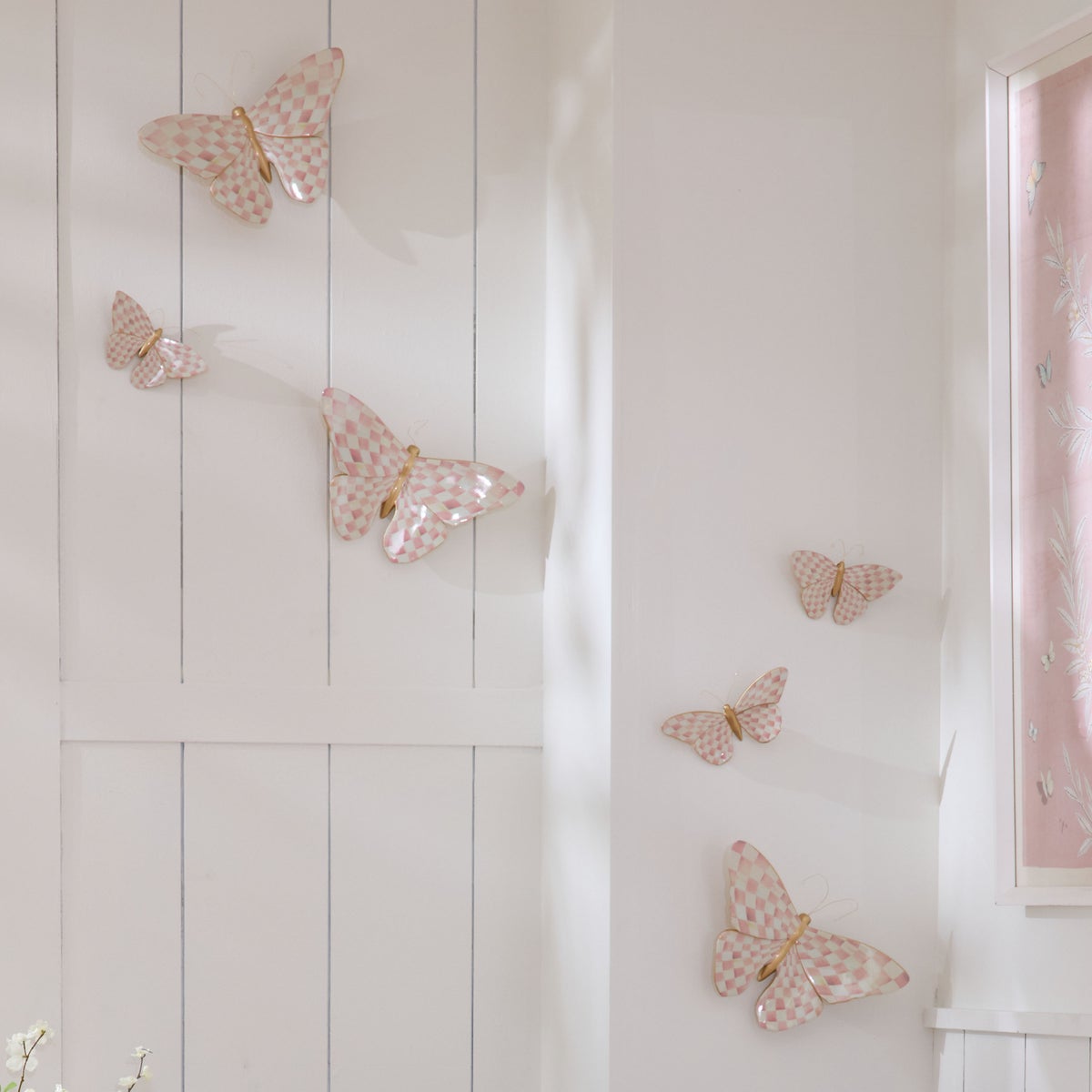 Rosy Check Butterfly Wall Decor - Image 2