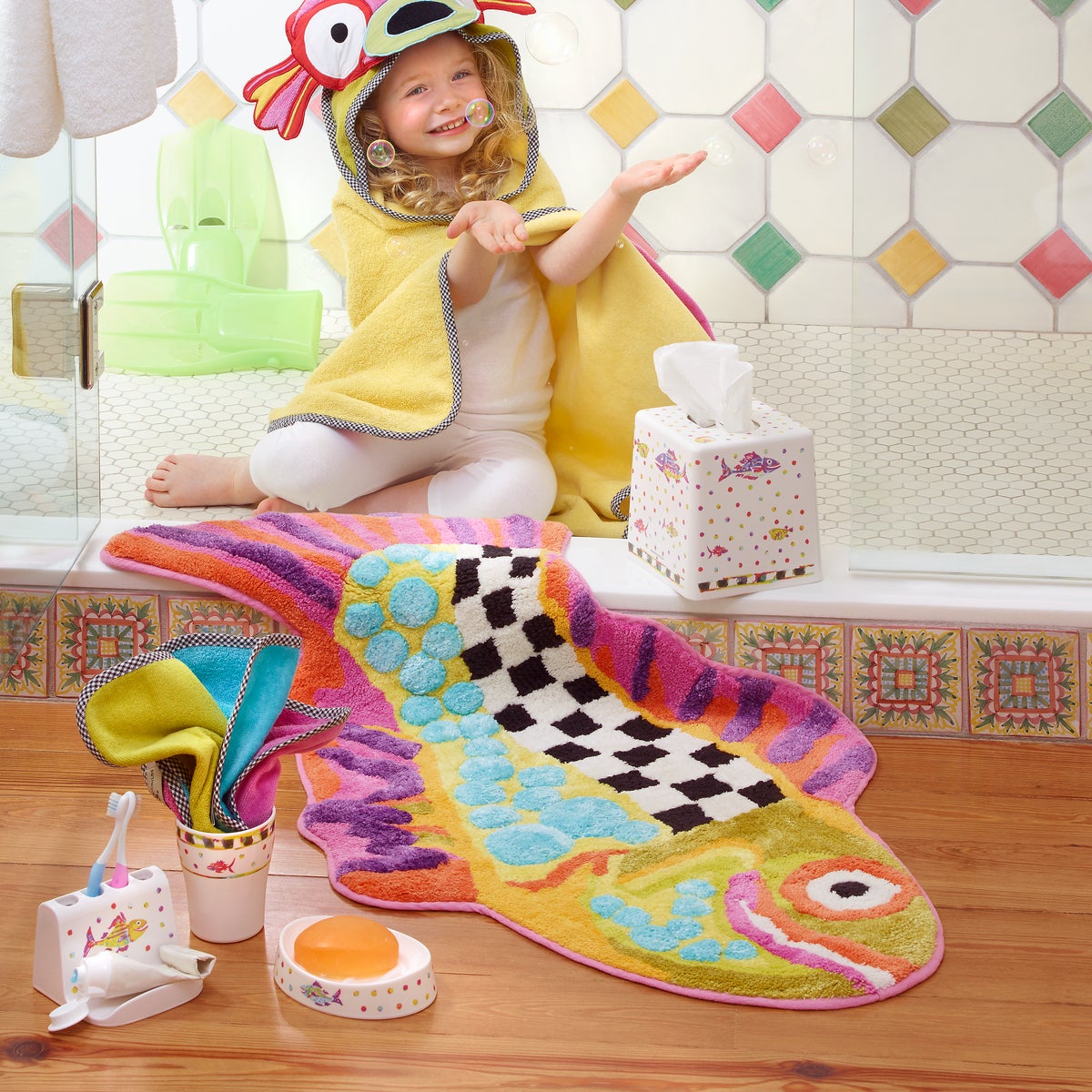 Happy Fish Bath Rug - Image 5