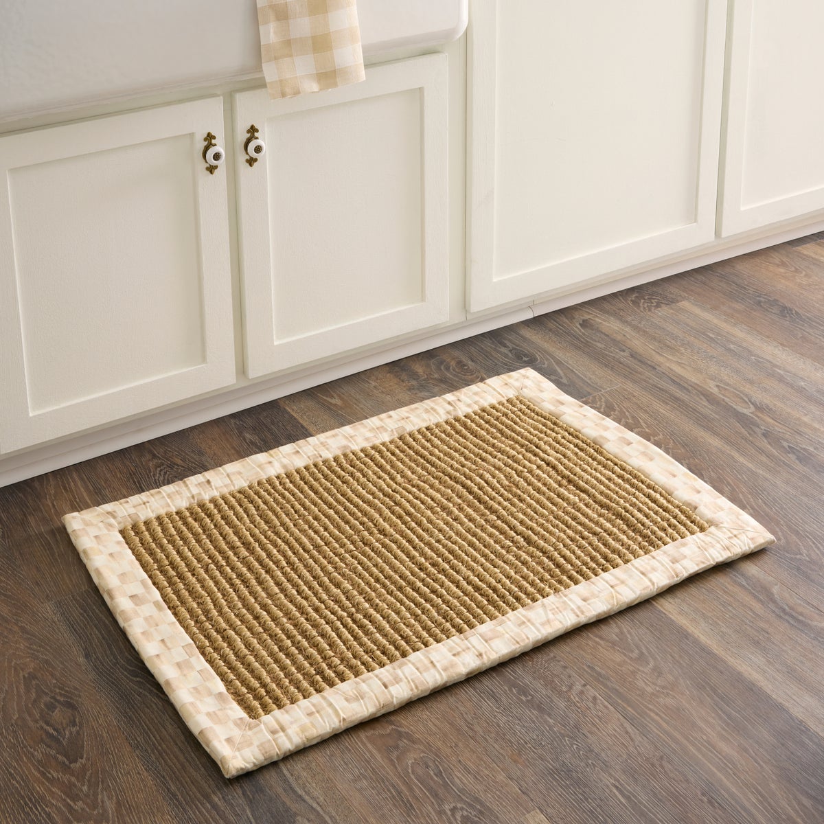 Mocha Check 2' x 3' Chunky Sisal Rug - Image 2