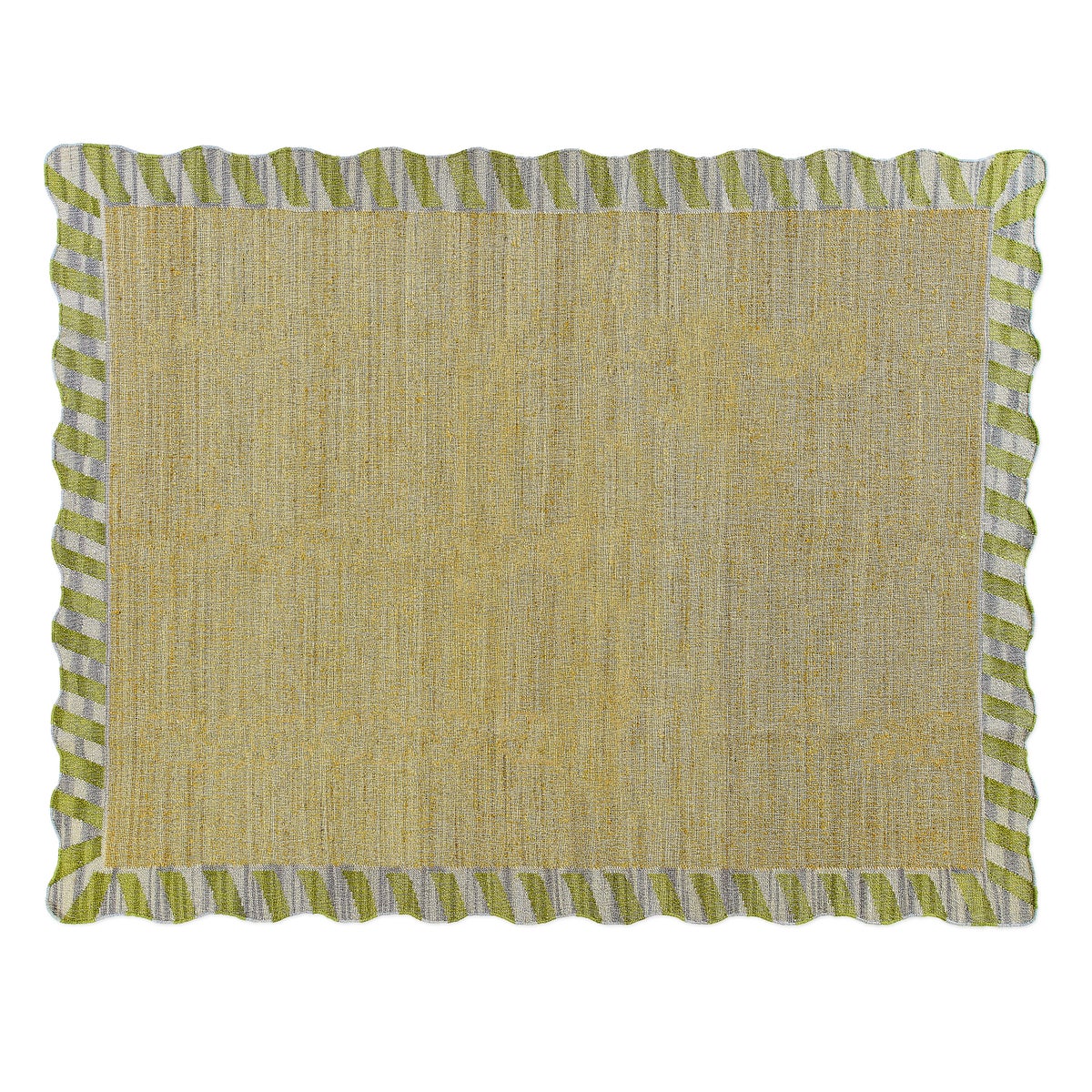 Jute Scalloped Purple and Green 8' x 10' Rug