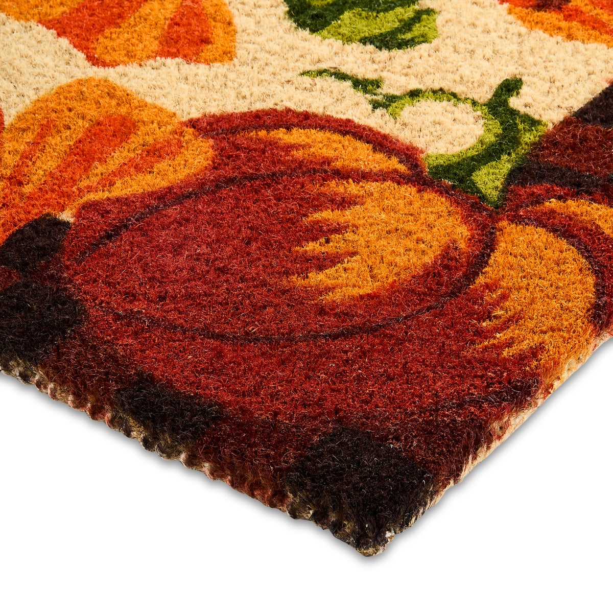 Checked Pumpkin Harvest Entrance Mat - Image 3