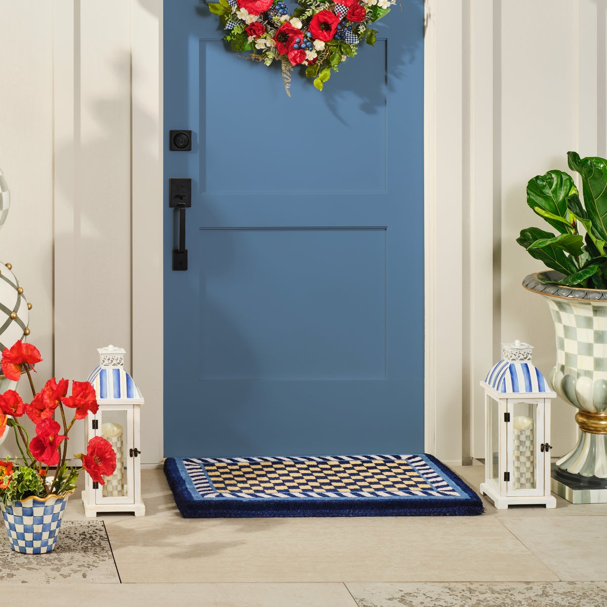 Royal Check Entrance Mat - Image 3