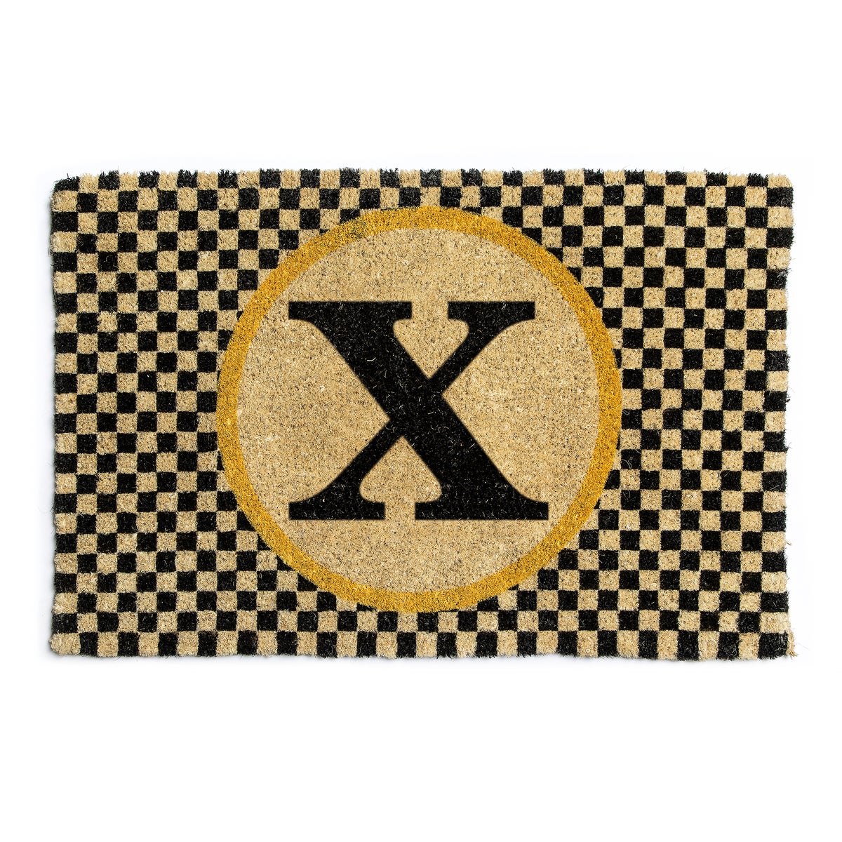 Monogrammed "X" Entrance Mat