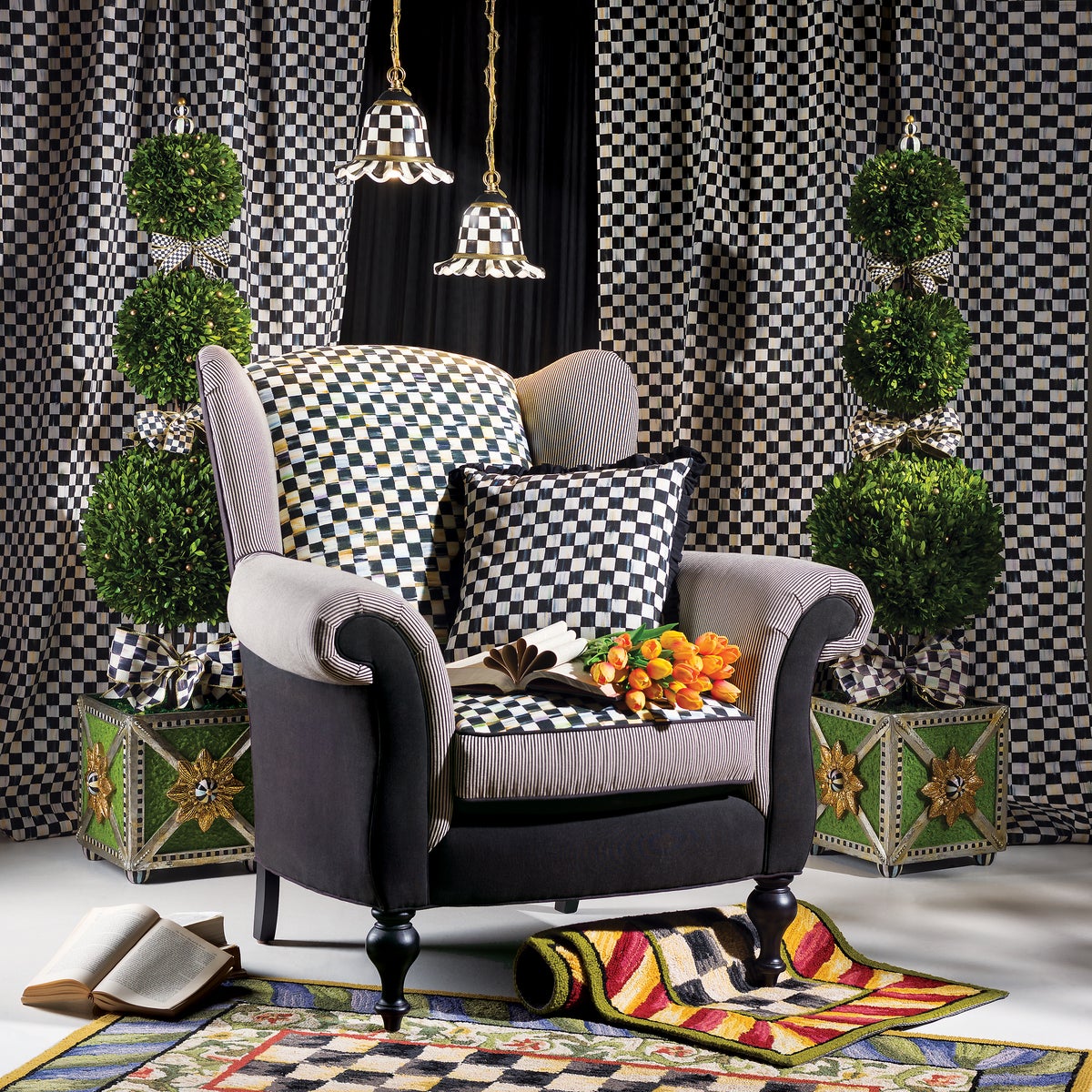 Courtly Check Purple & Green 2'6" x 8' Runner - Image 4