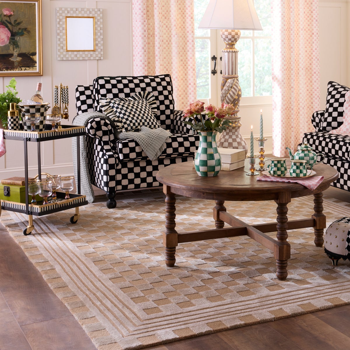 Mocha Tonal Check 8' x 10' Rug - Image 2