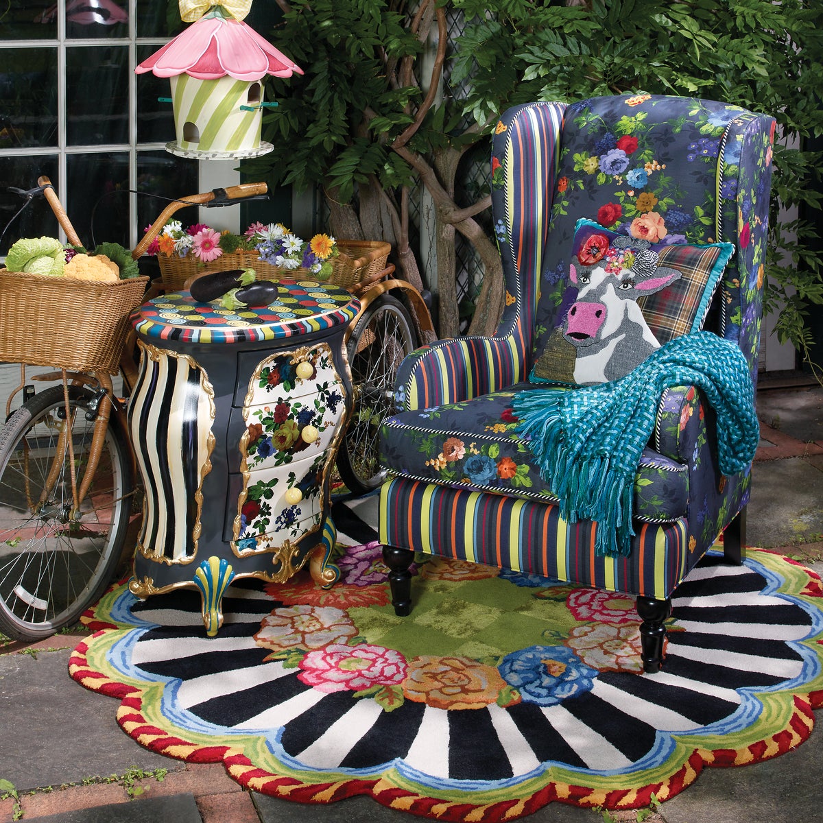 Cutting Garden 6' Round Rug - Image 7