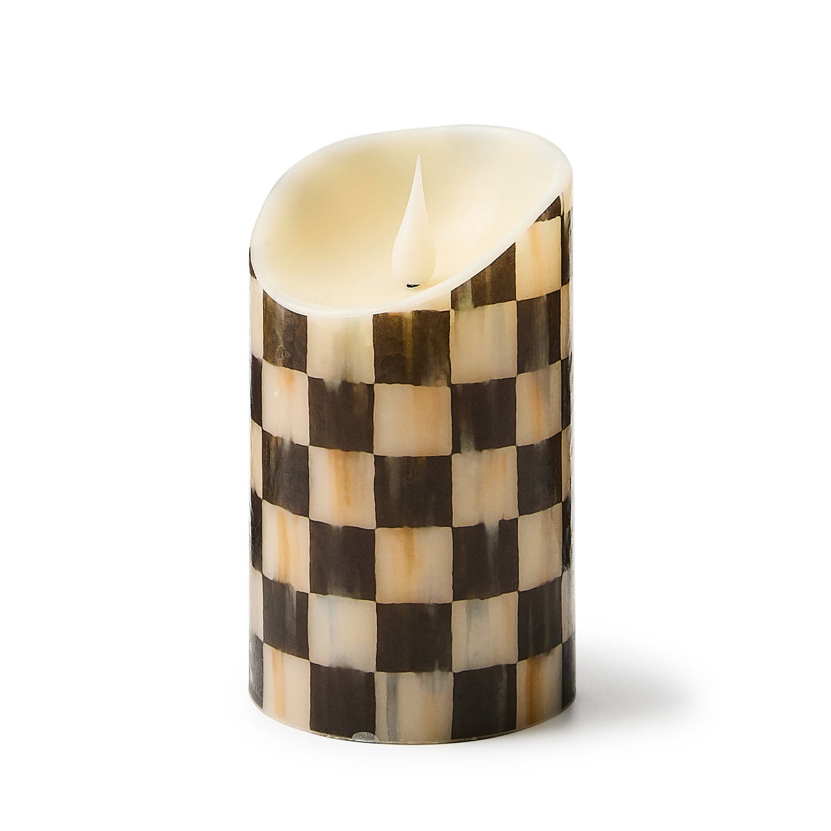 Courtly Check Flameless 5" Pillar Candle