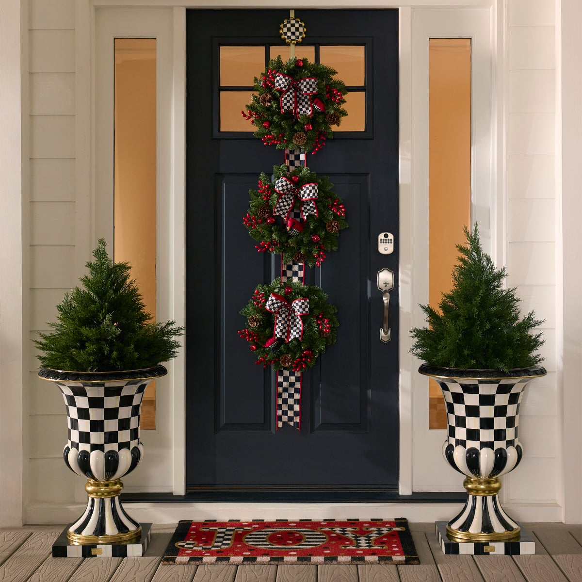 Courtly Check Pedestal Urn, Set of 2 - Image 2