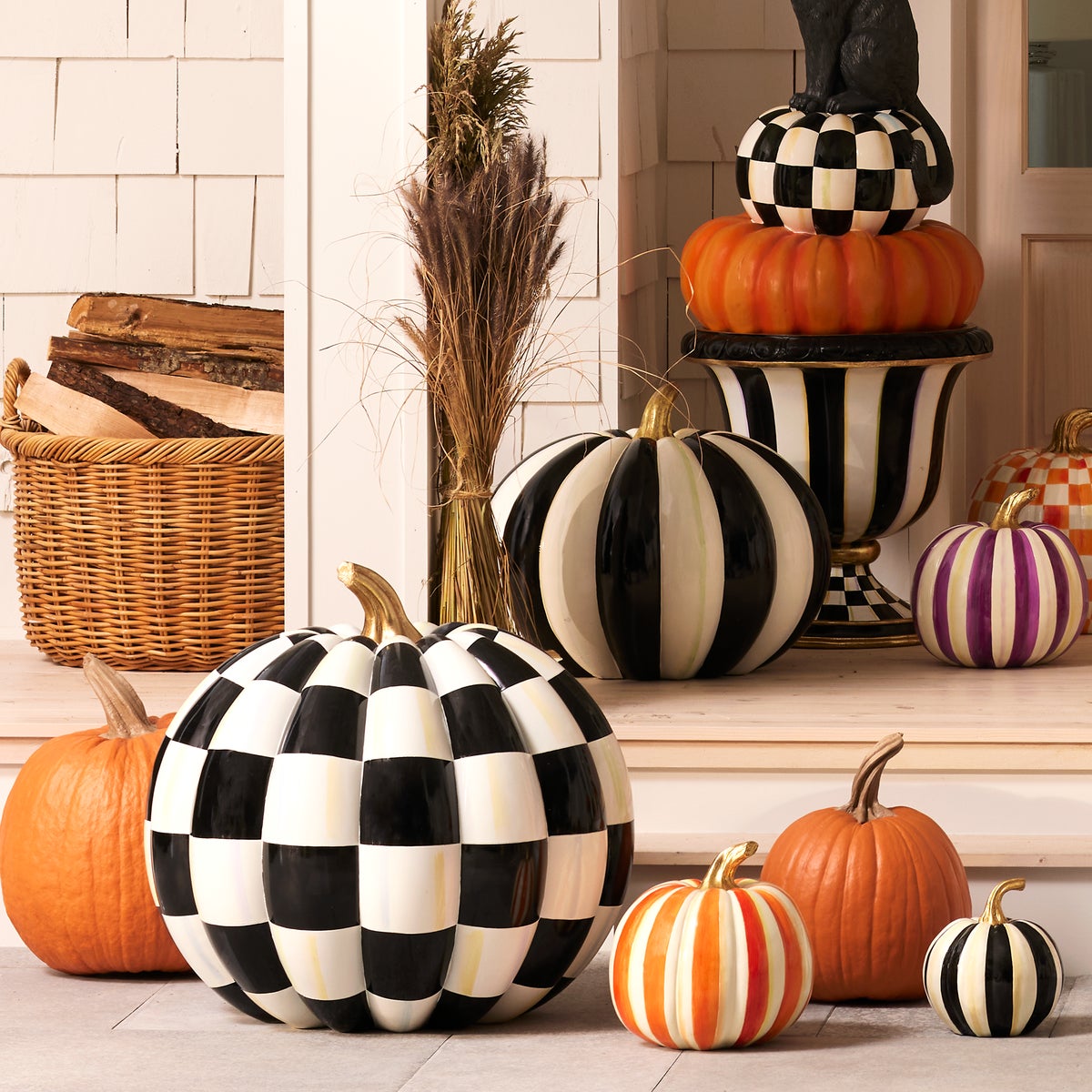 Courtly Check Outdoor Pumpkin - Image 3