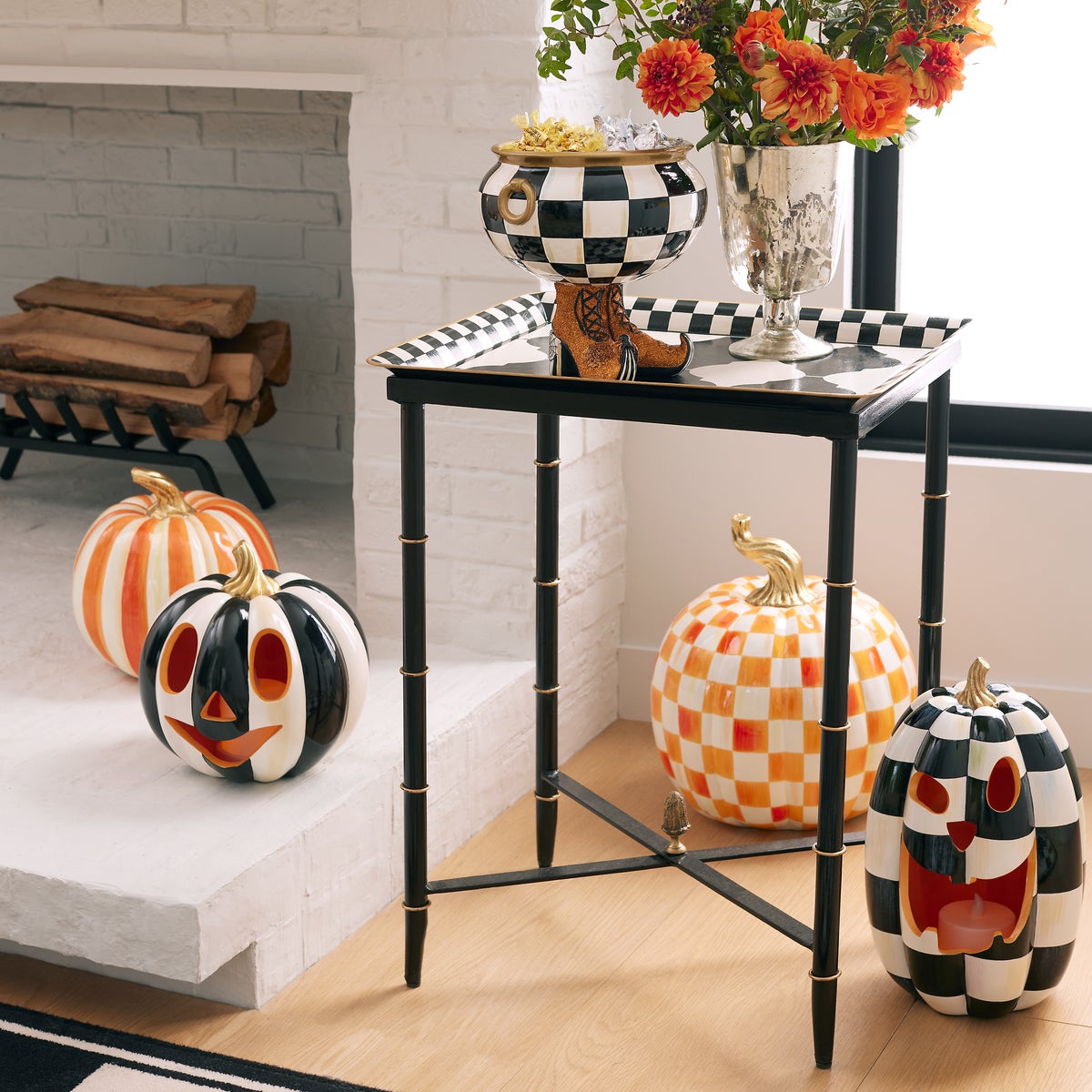 Courtly Check Tall Illuminated Jack O' Lantern - Image 2