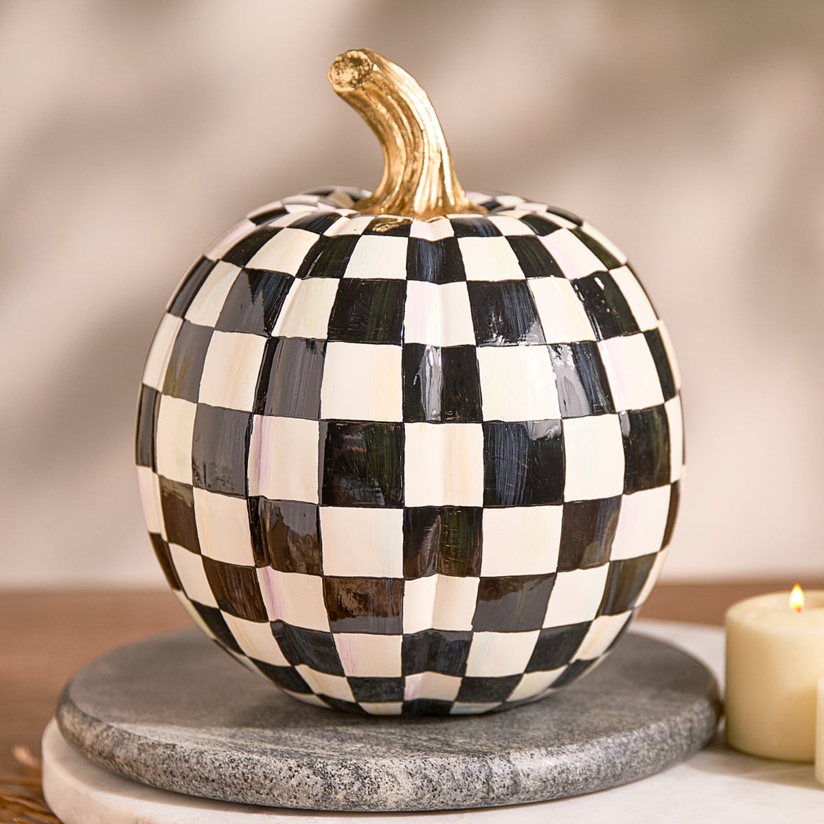 Courtly Check Glossy Small Pumpkin - Image 4