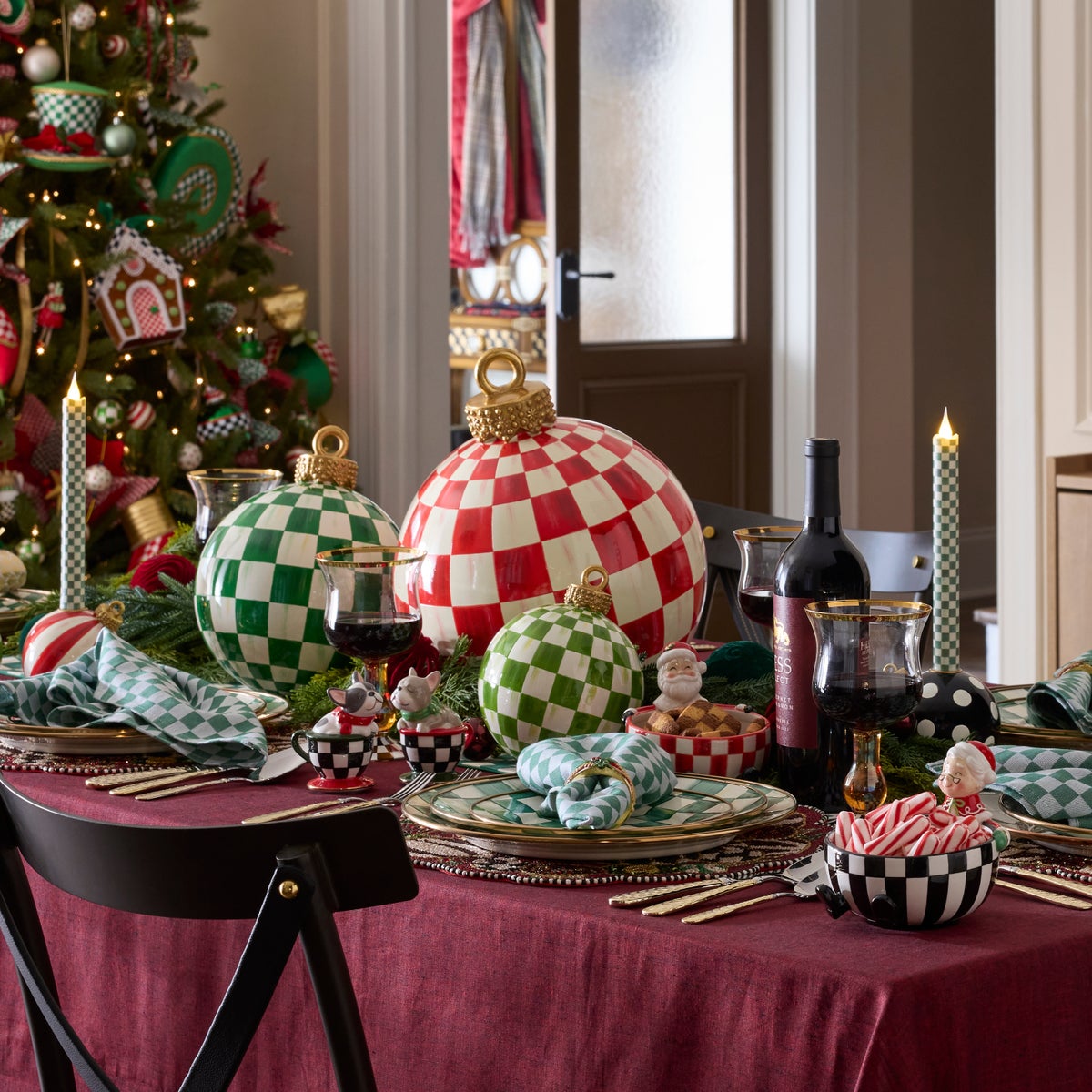 Red Check Large Tabletop Ornament - Image 5