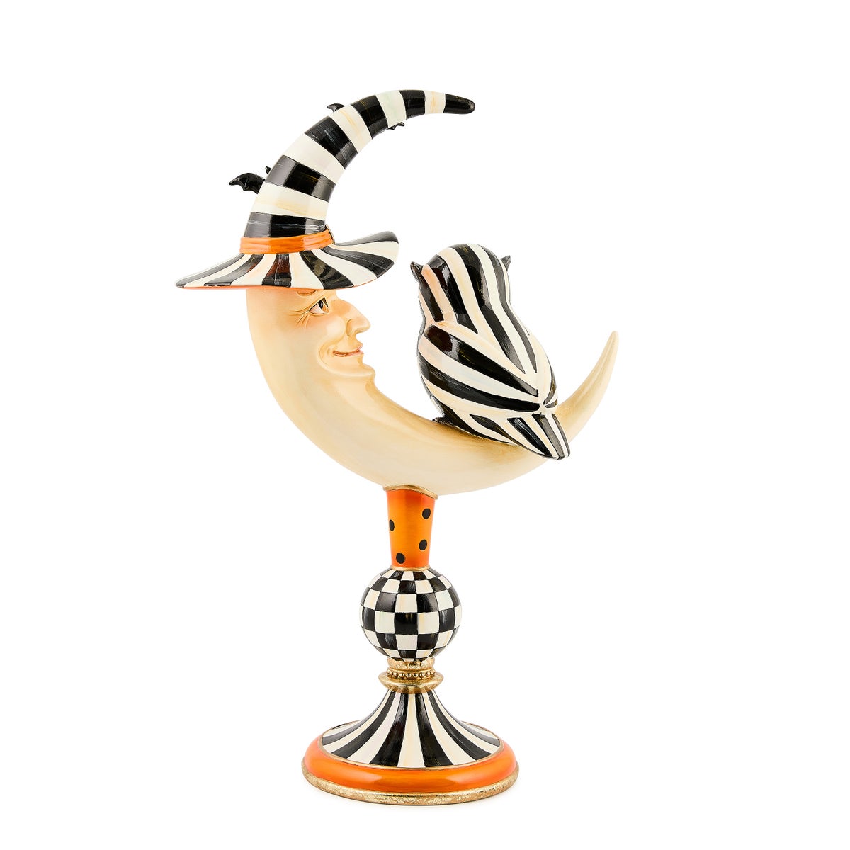 Courtly Owl On Moon Figure - Image 3