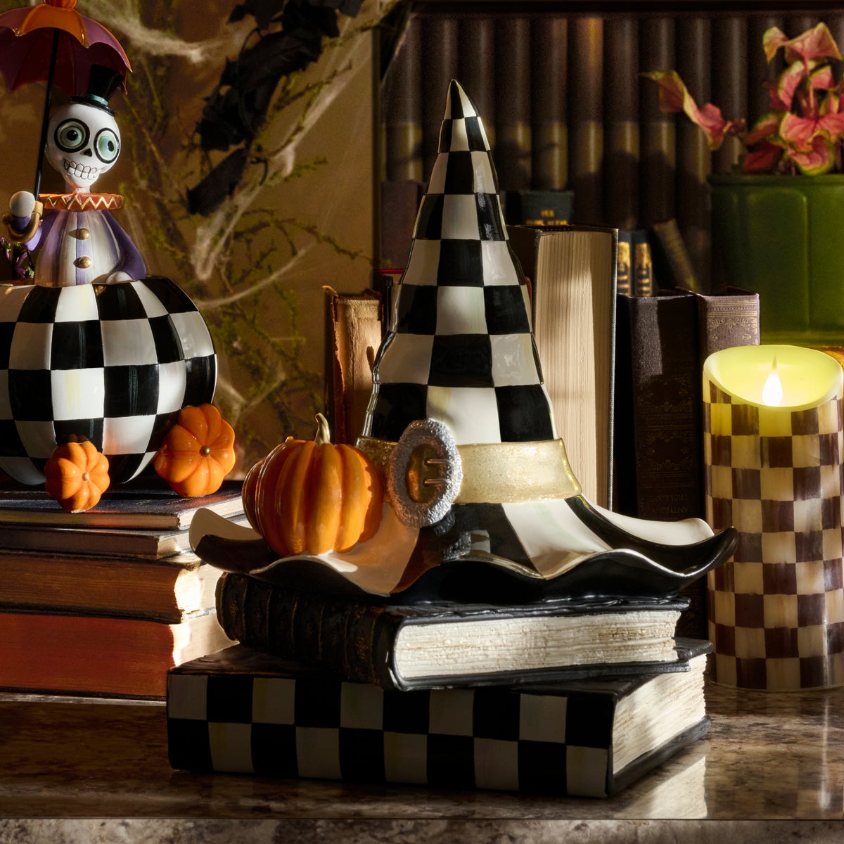 Courtly Check Witch Hat on Books - Image 7