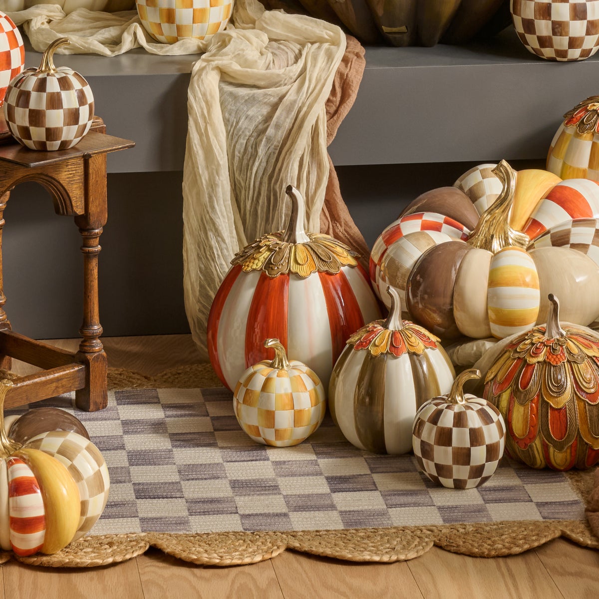Harvest Glow Paprika Stripe Pumpkin - Image 2