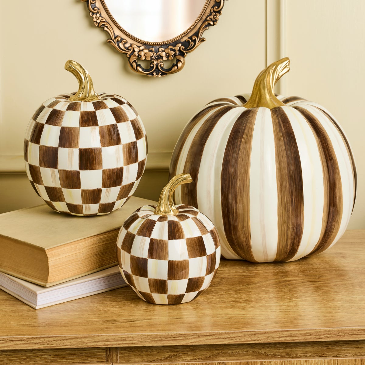 Chocolate Check Small Pumpkin - Image 2