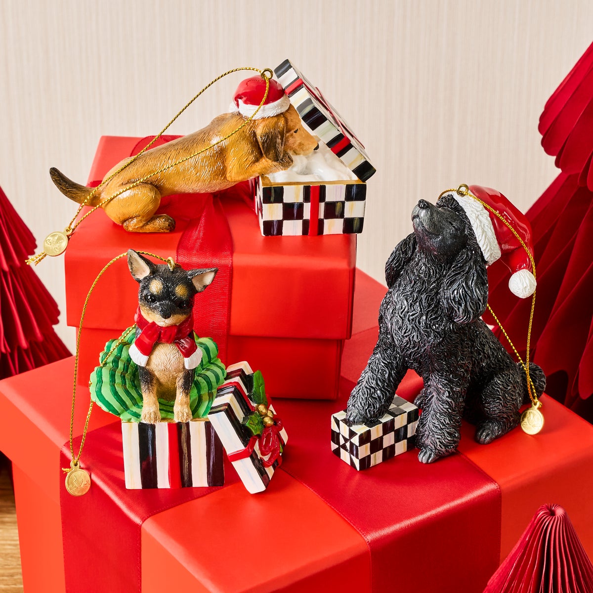 Holiday Poodle Dog Ornament - Image 2