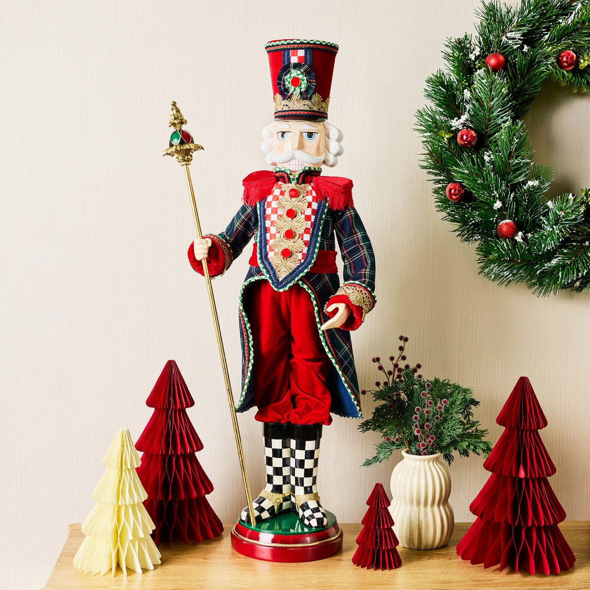 Timeless Tartan Fabric Nutcracker - Image 2