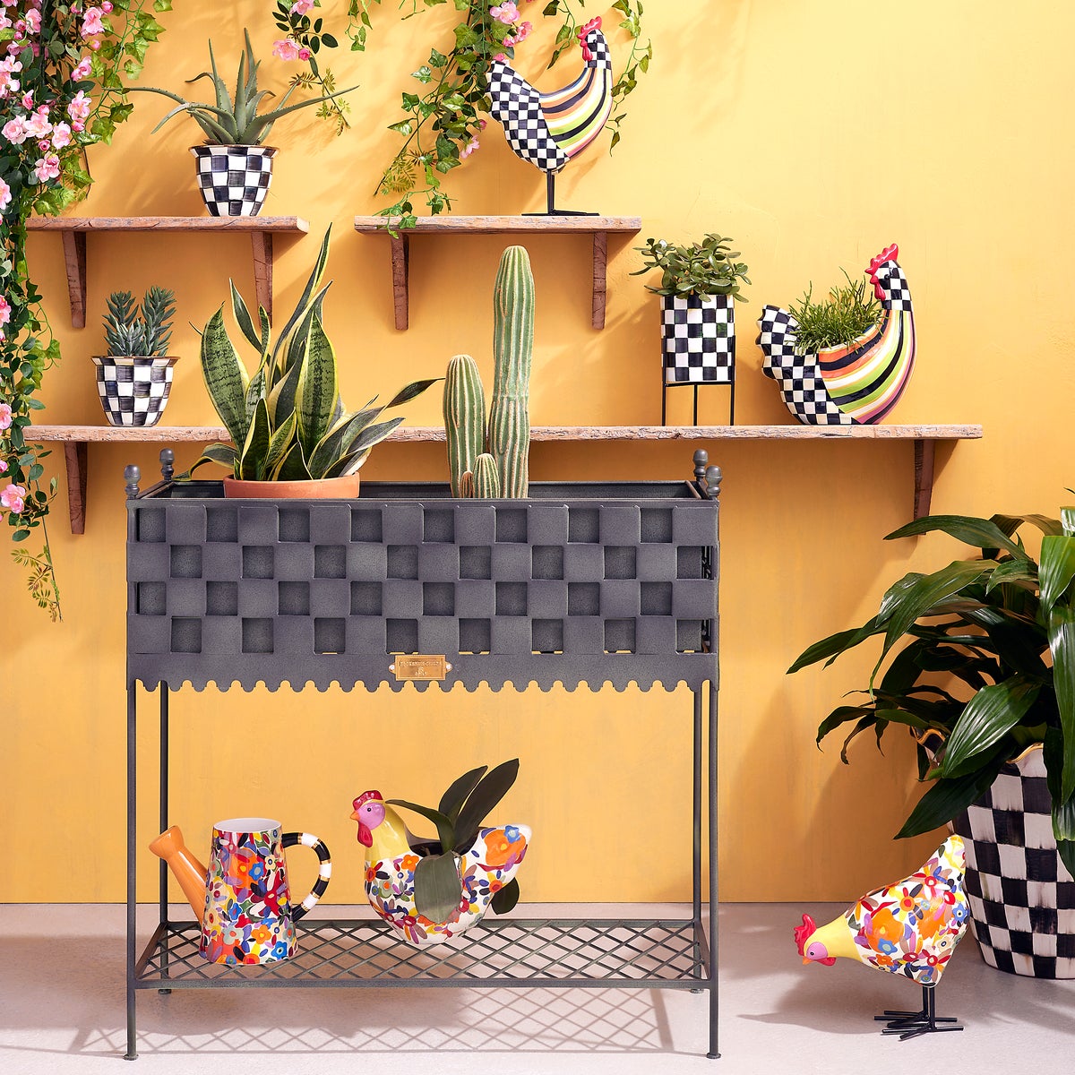 Courtly Check Tabletop Planter - Image 2